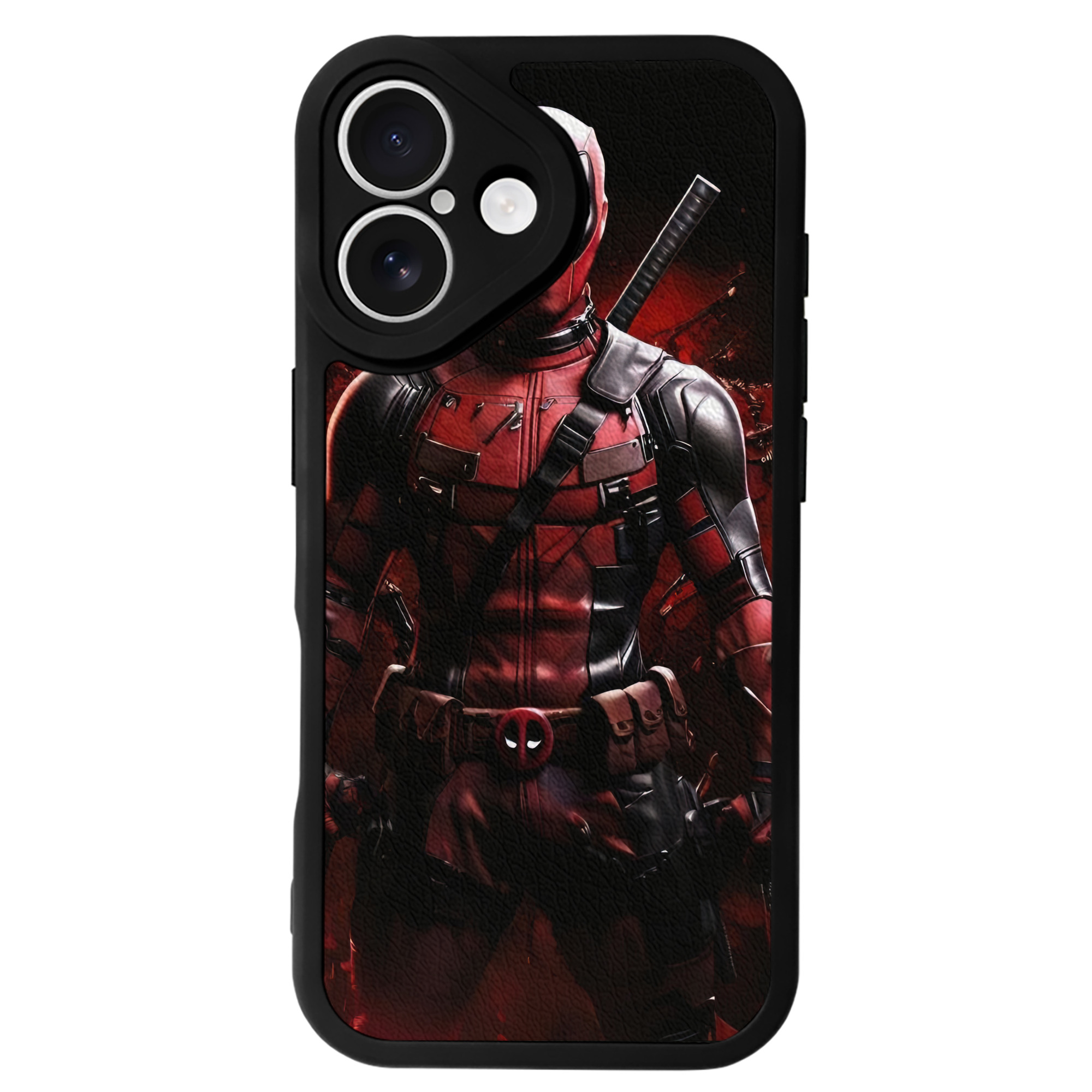 （画像用） Deadpool デッドプール 【iPhone 16シリーズ対応】シリコンスマホケース（レザー調） 材質：シリコン